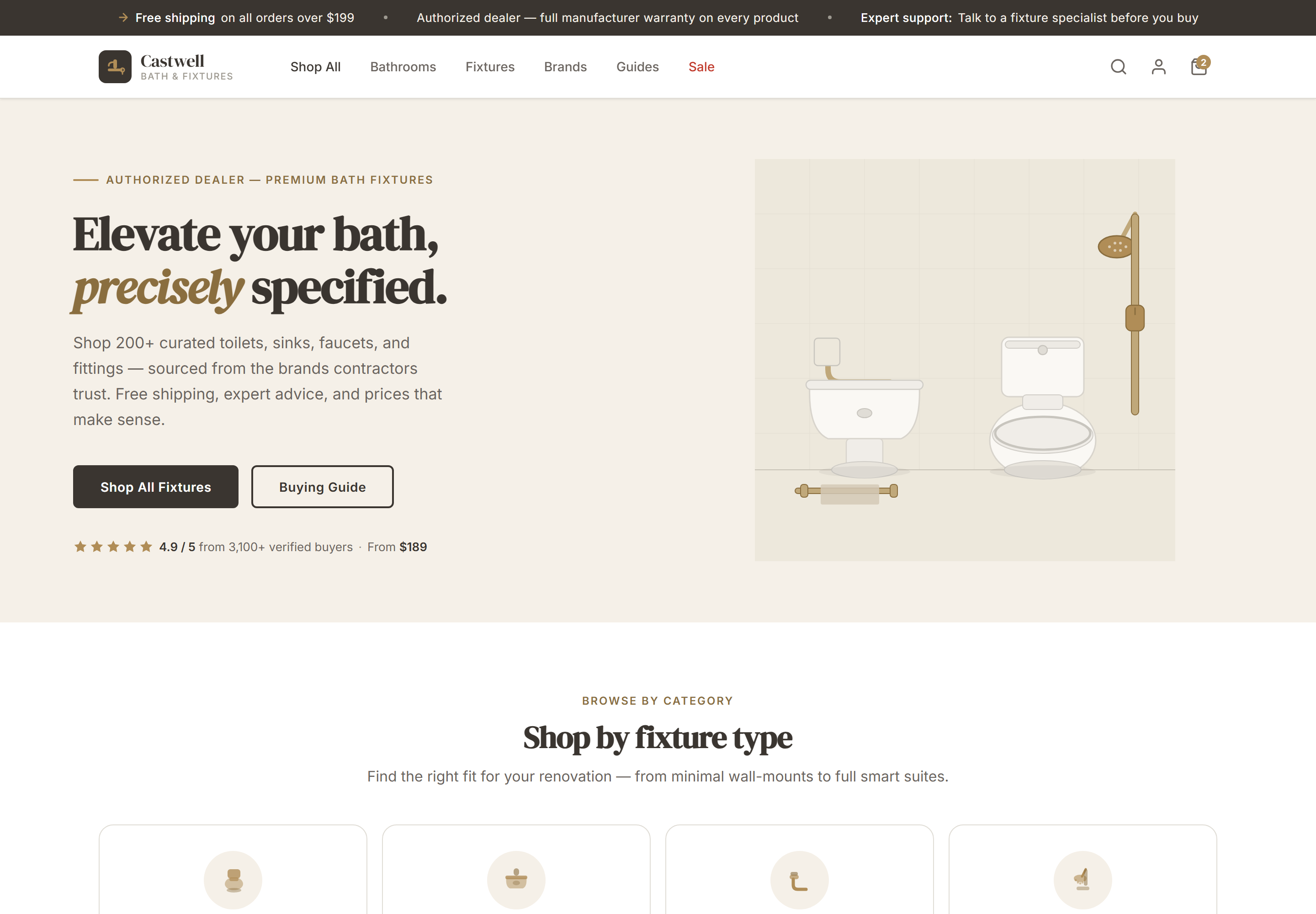 Custom Shopify storefront